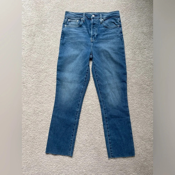 Frank & Eileen Cork Everyday Jeans Raw Hem Antique Blue - Picture 2 of 8